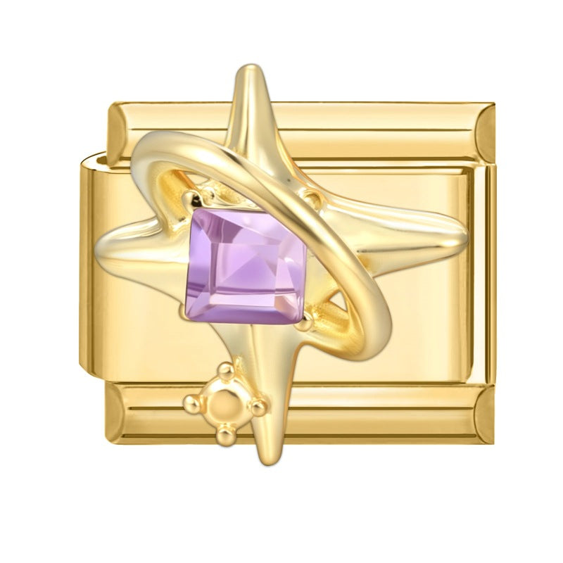 Purple Four-Point Star