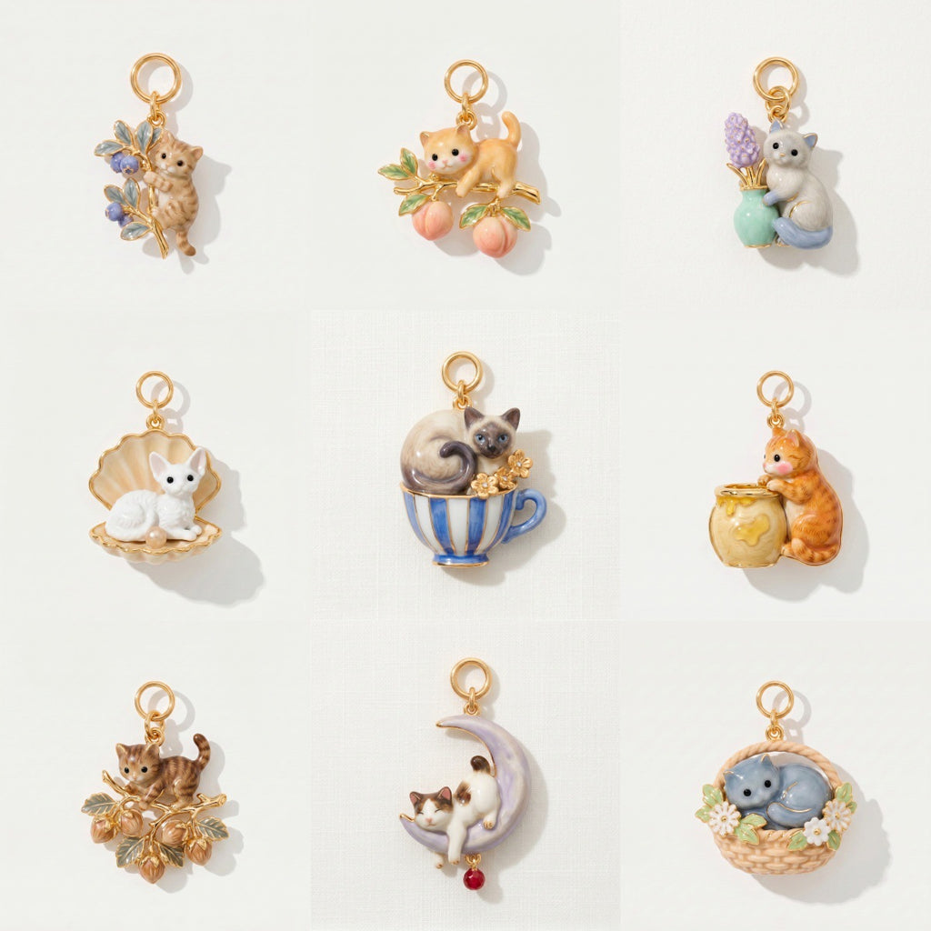 Enamel Animal Pendants and Necklace Chains