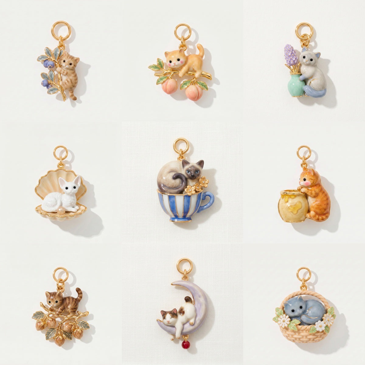 Enamel Animal Pendants and Necklace Chains