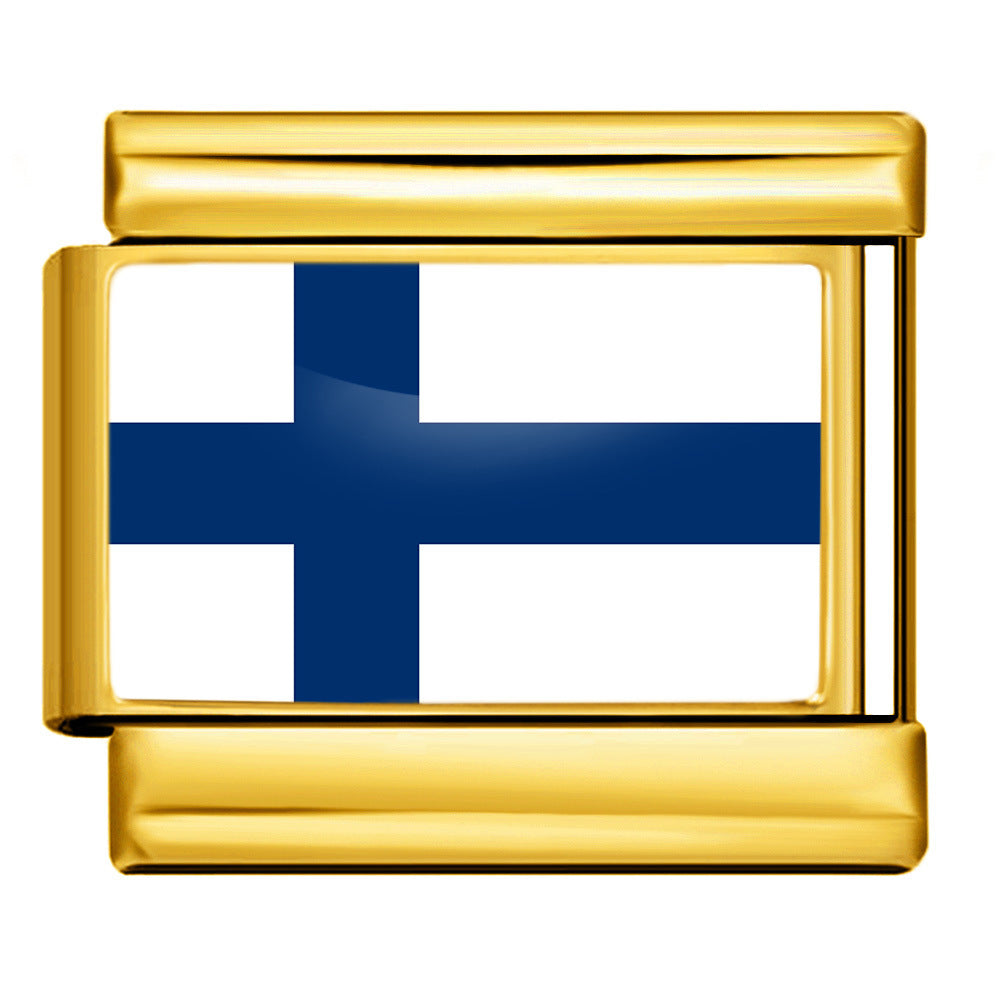 Finland Flag, Gold