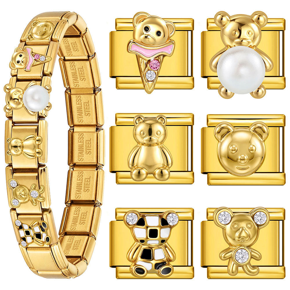 Gold Teddy Bear Charms