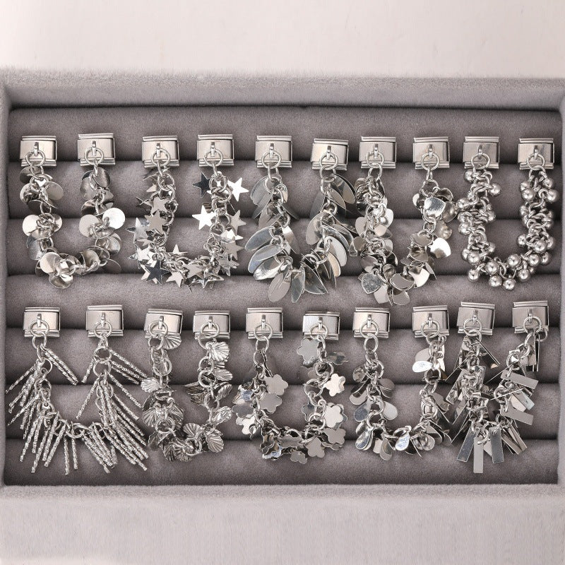 Silver Double Chain Charms