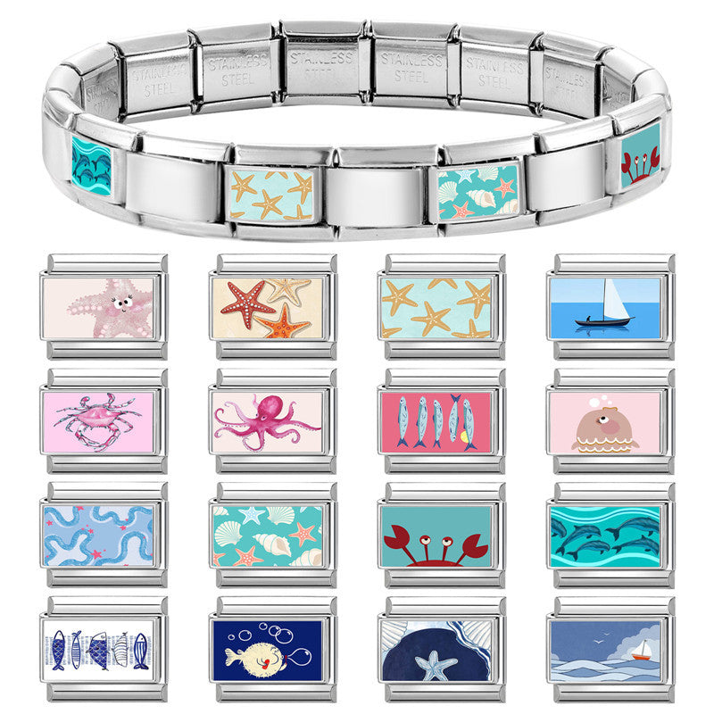 Ocean Print Charms