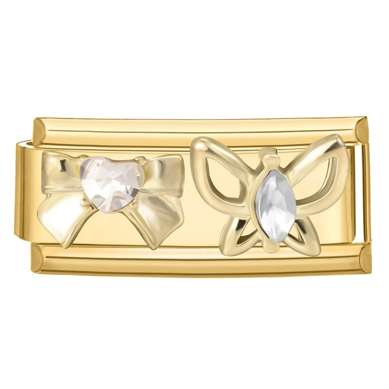 Crystal Bow and Butterfly