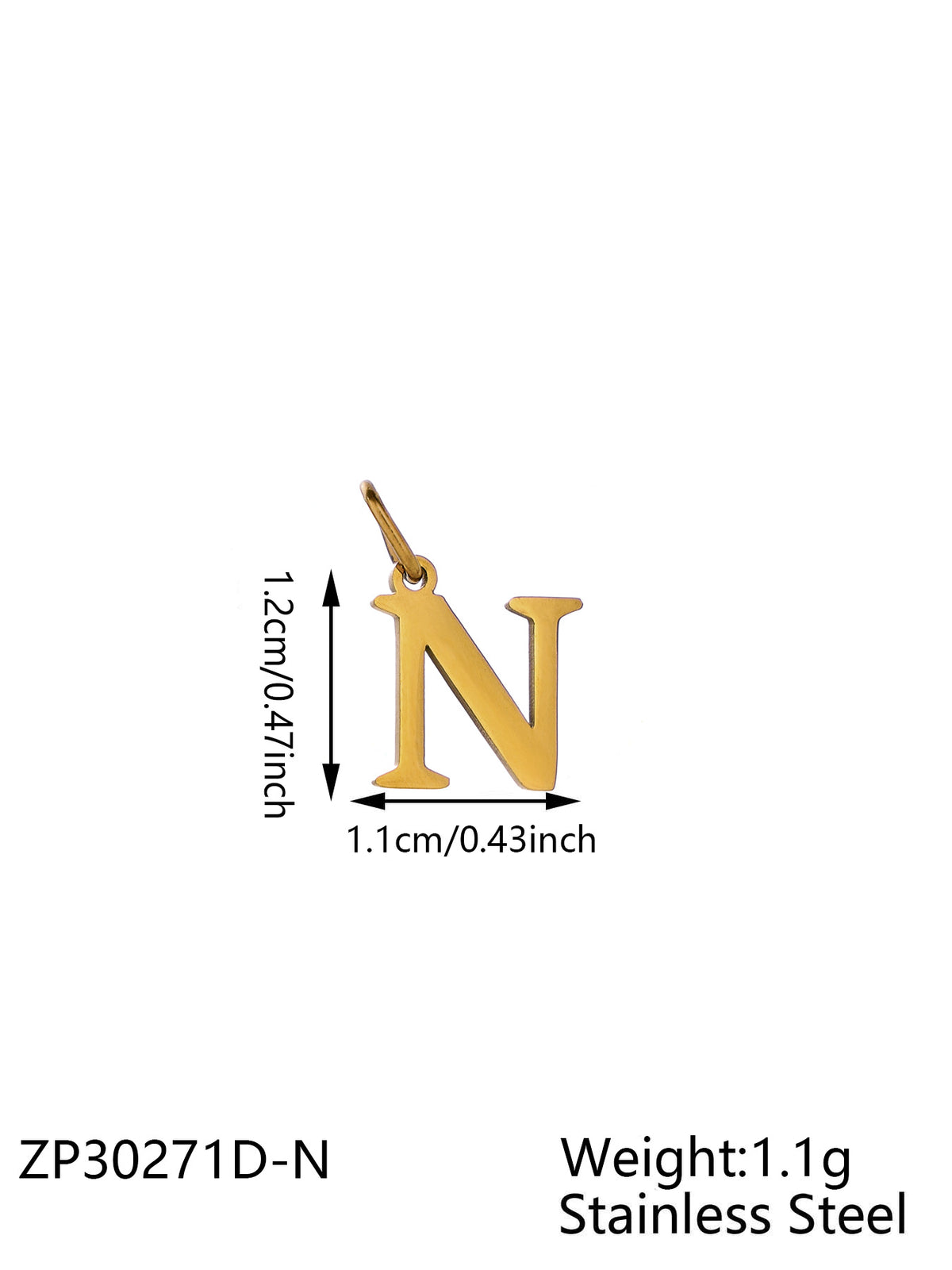 Gold Letter N