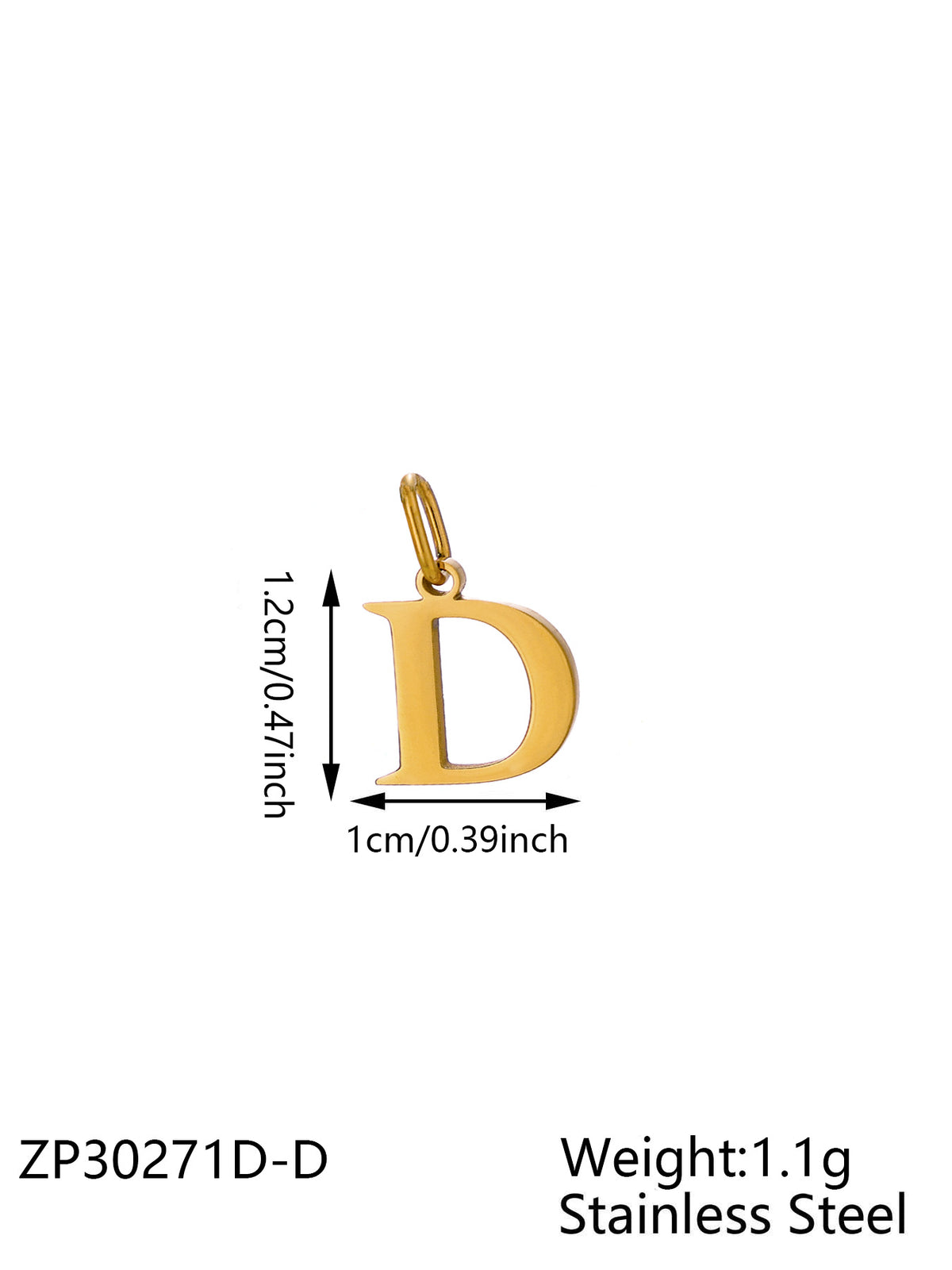 Gold Letter D