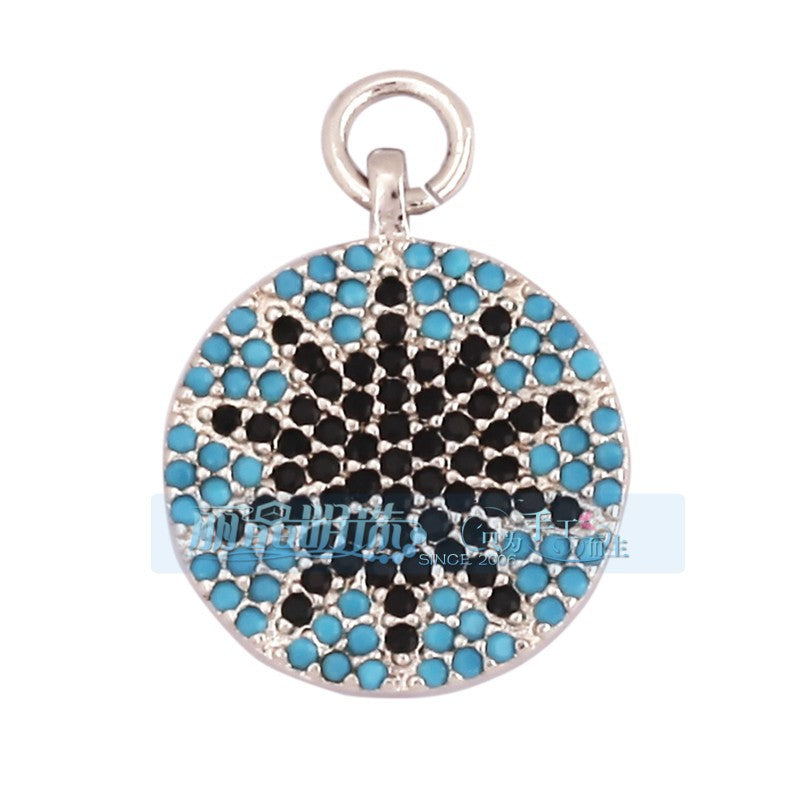 Turquoise Sun Disc Silver