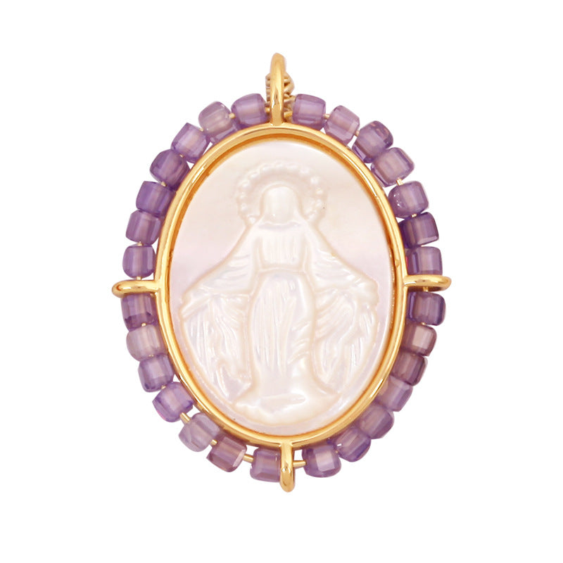 Shell Mary Oval Lavender