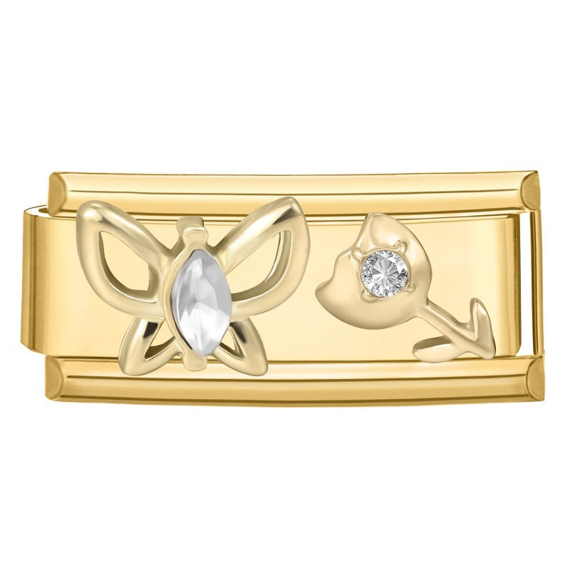 Crystal Butterfly and Tulip