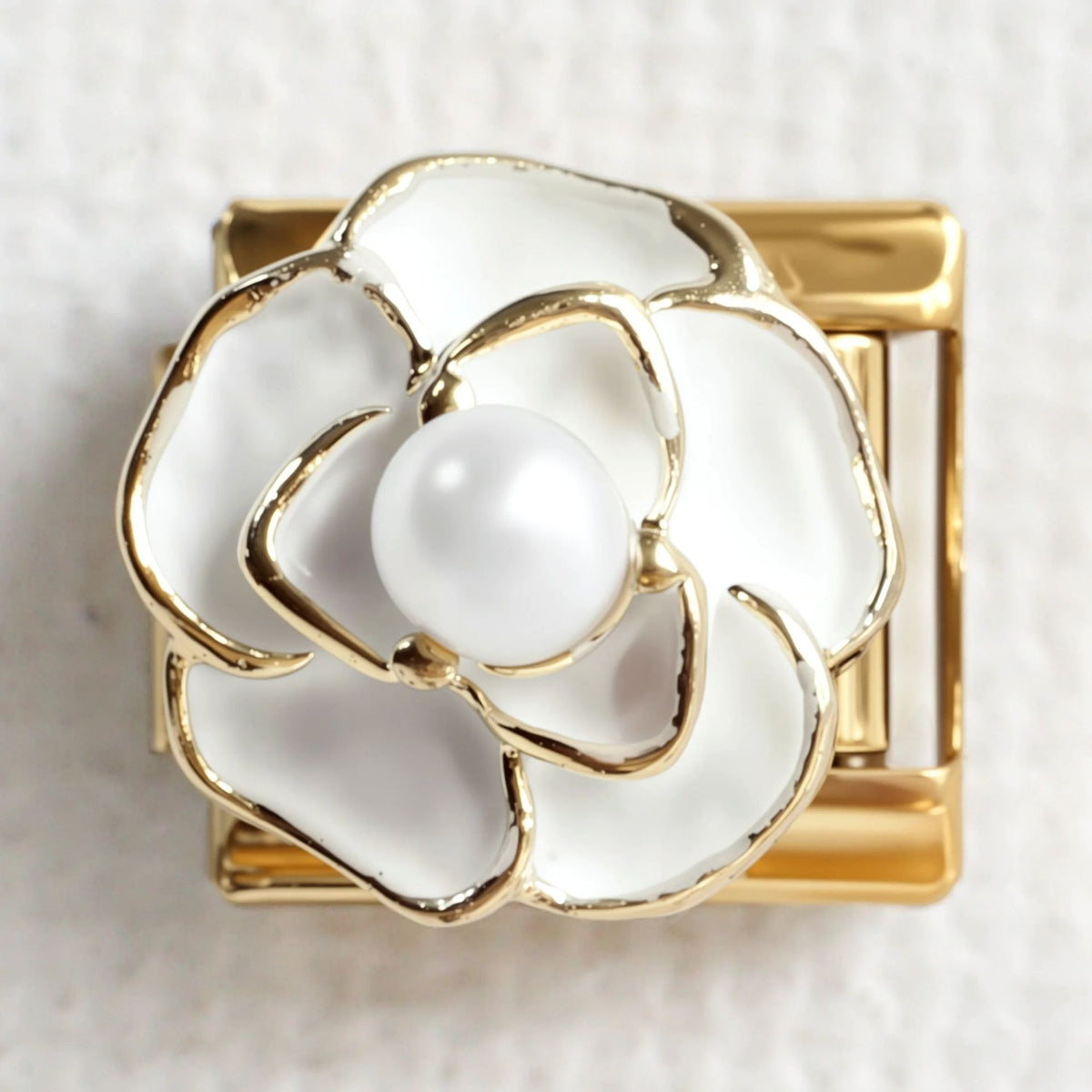 Black and White Enamel Charms with Pearls