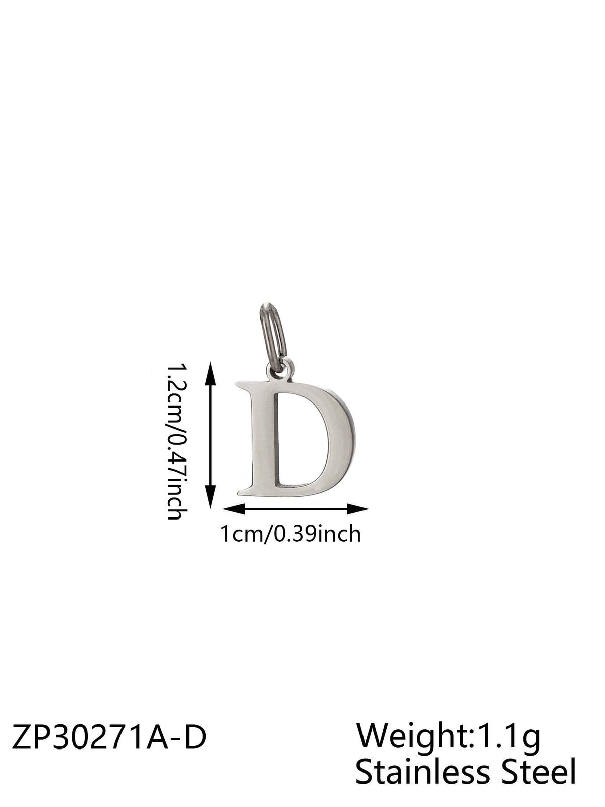 Silver Letter D