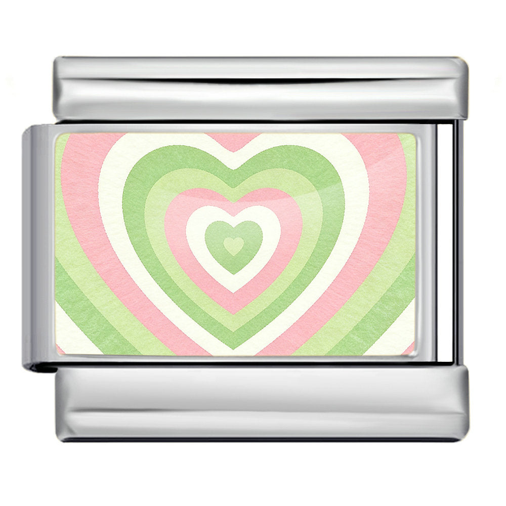 Green Heart Rings, Silver