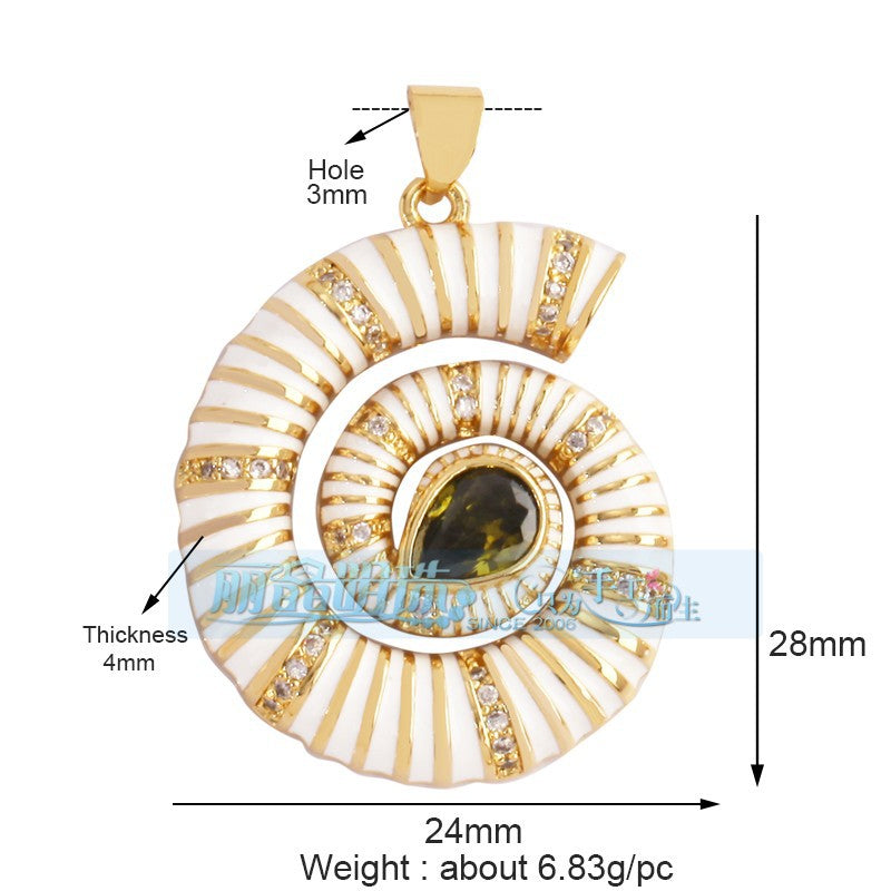 Sea Life Necklace Charms with Crystals