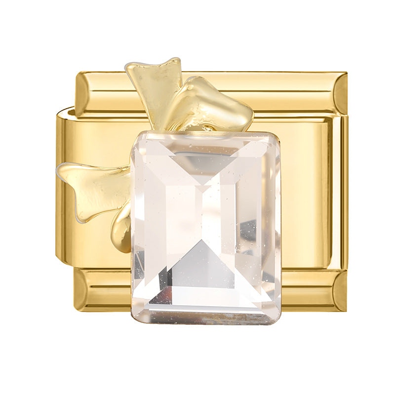Square Crystal with Bow