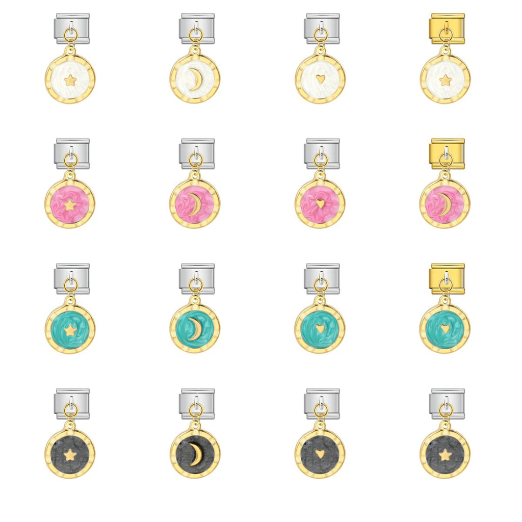 Star, Moon and Heart Dangle Charms