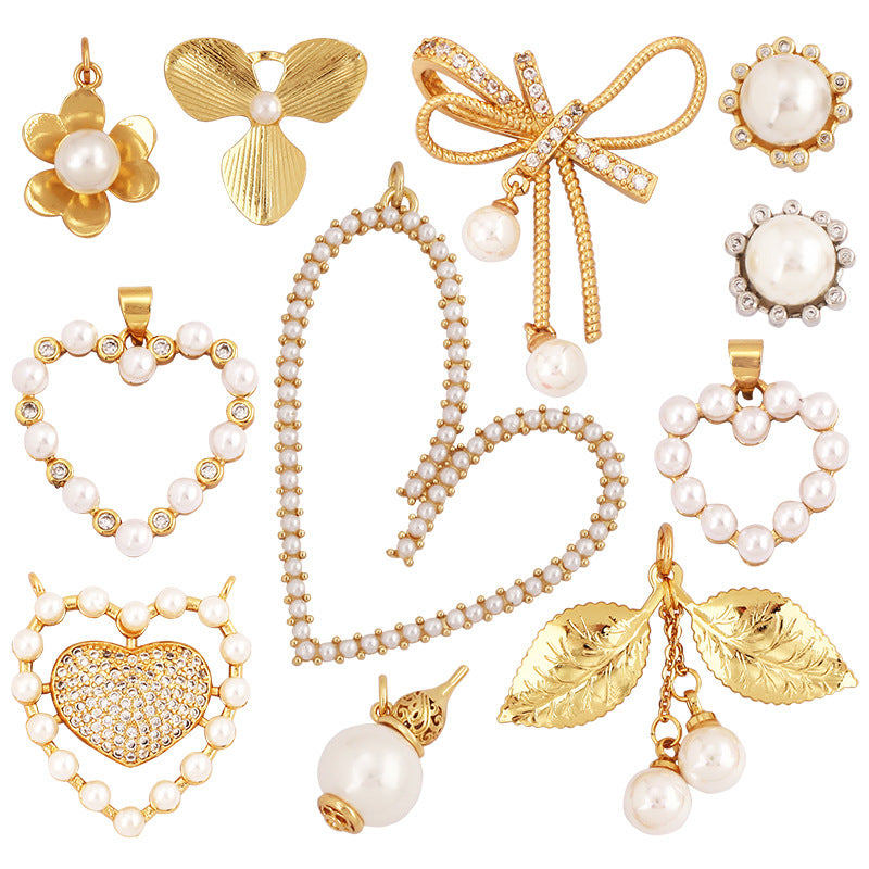 Pearl Pendants, Crosses, Hearts and Bows
