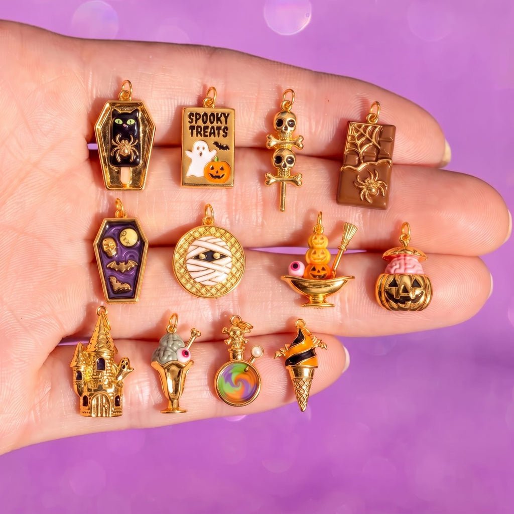 Halloween Necklace Charms with Chains