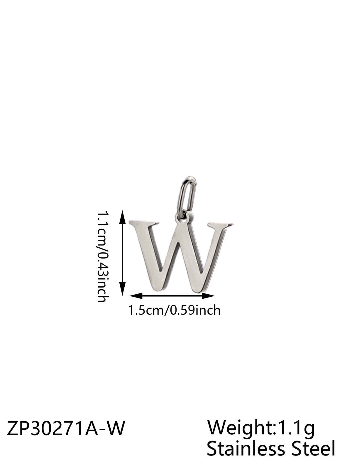 Silver Letter W