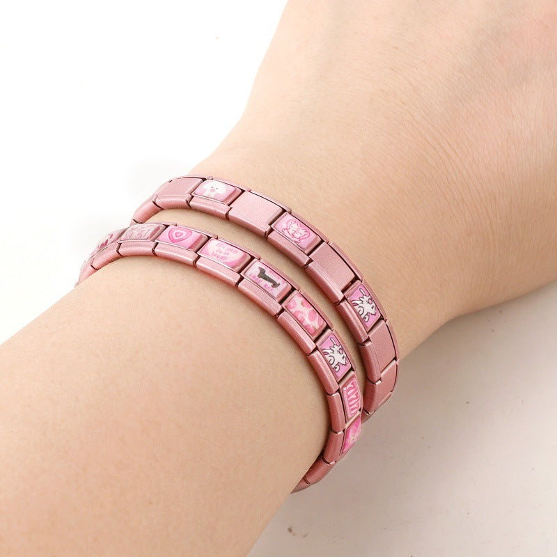 Pink Base Cartoon Charms