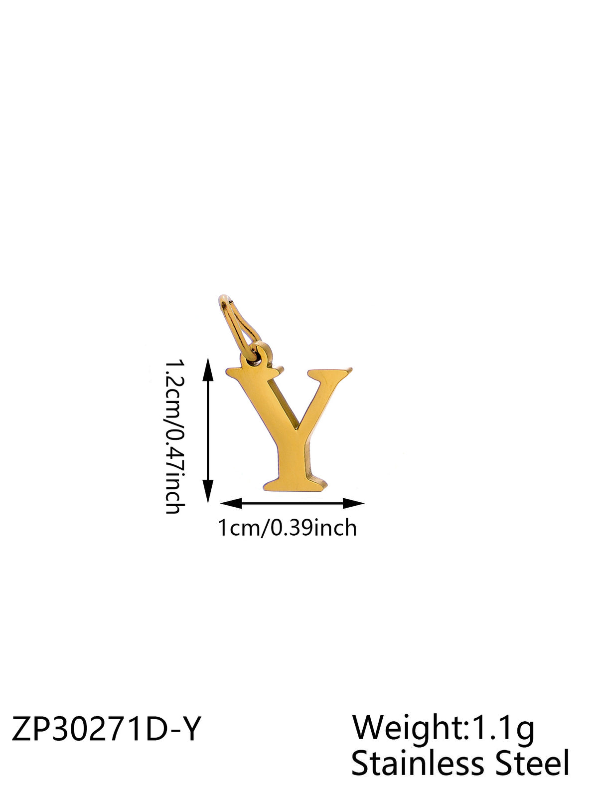 Gold Letter Y