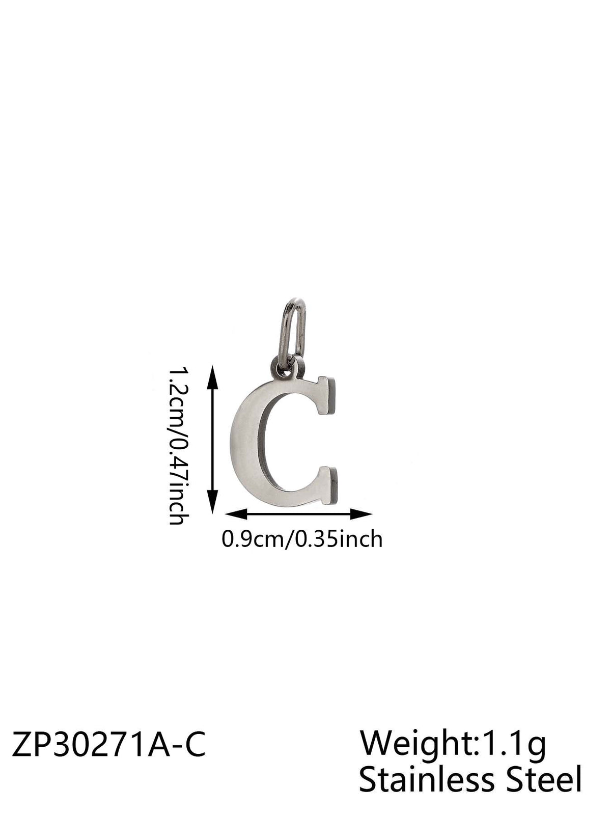 Silver Letter C