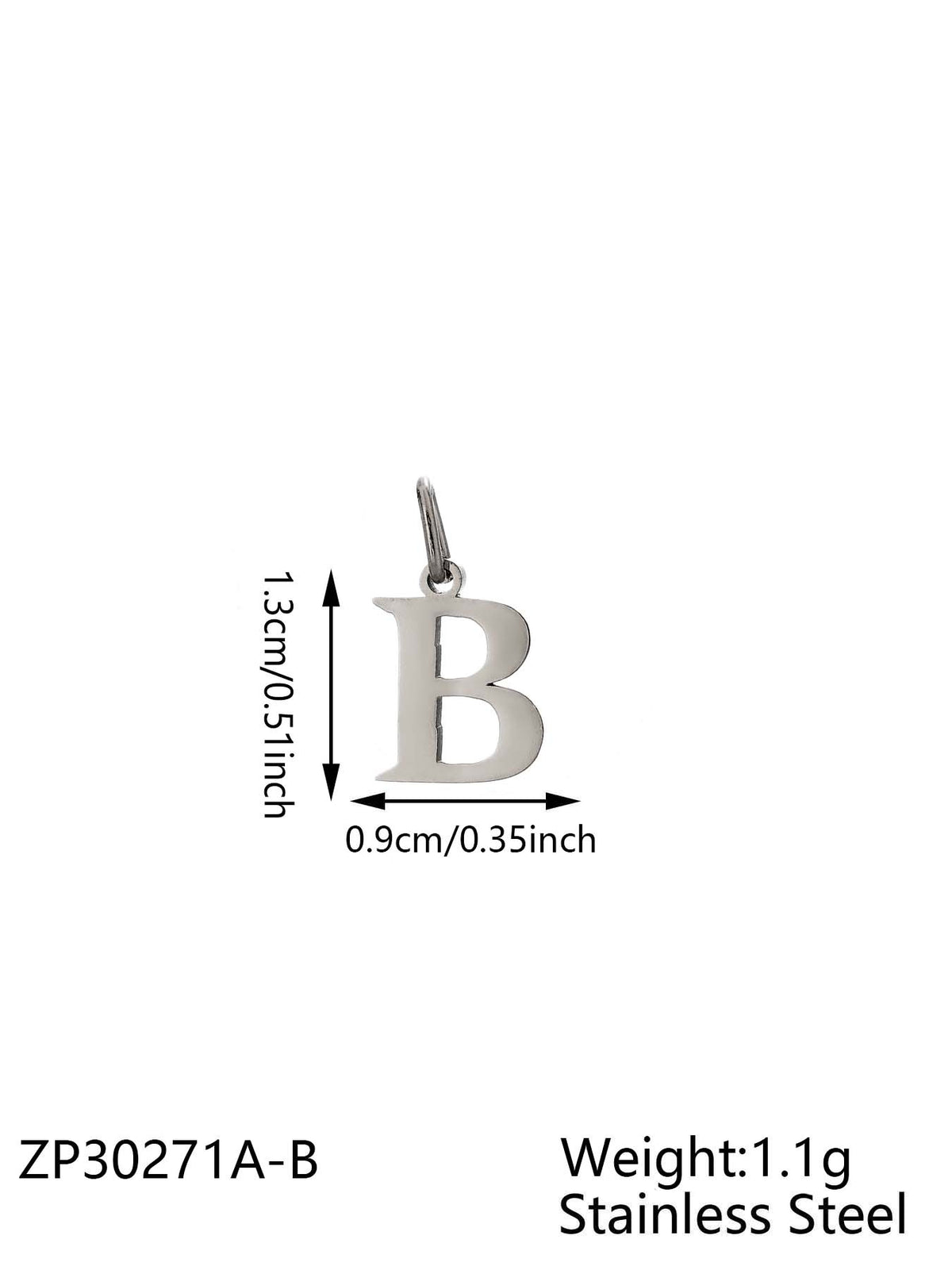 Silver Letter B
