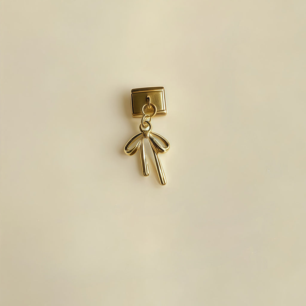 Gold Dangle Charms, Bows and Moons