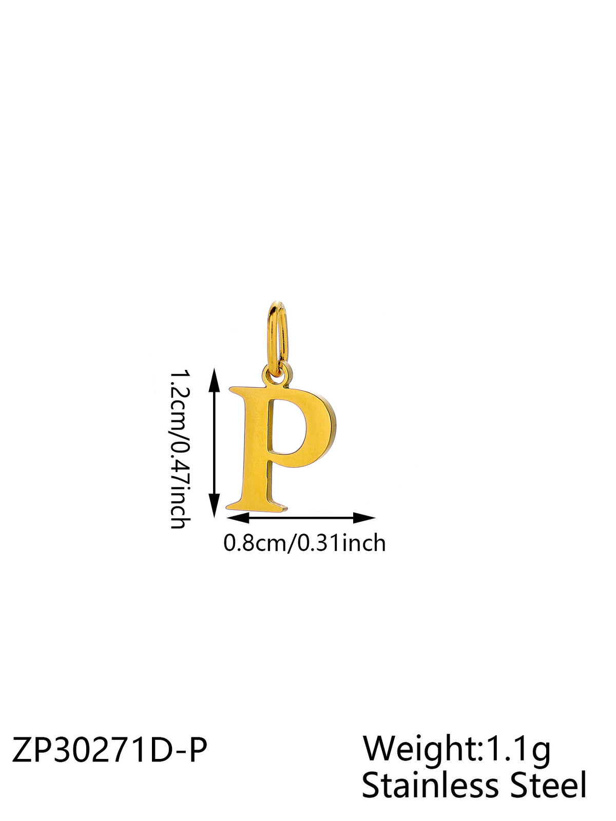 Gold Letter P