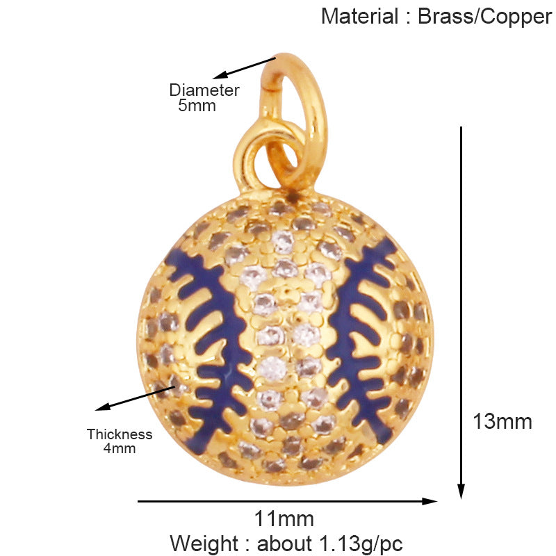 Sports Necklace Pendants, Balls and Rackets