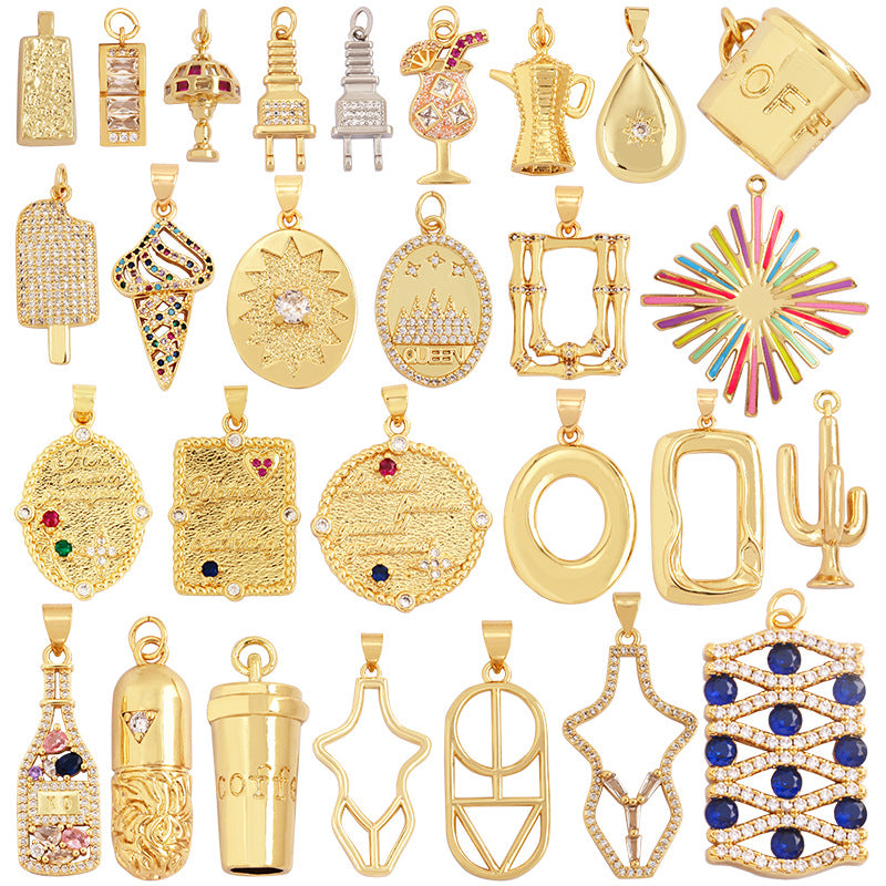Everyday Objects Pendants, Bottles, Cups and Cactus