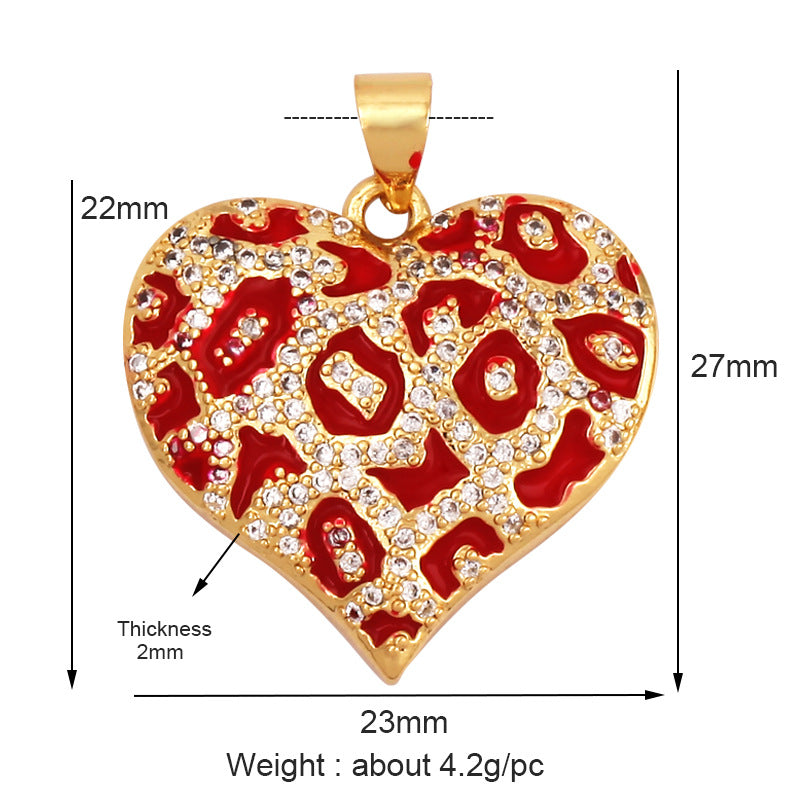 Red Leopard Heart