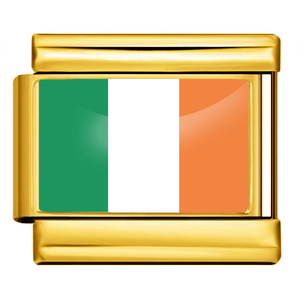 Gold World Flag Charms