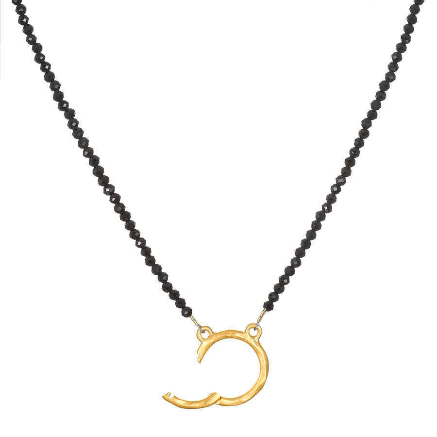 Black Bead Chain Snap Clasp