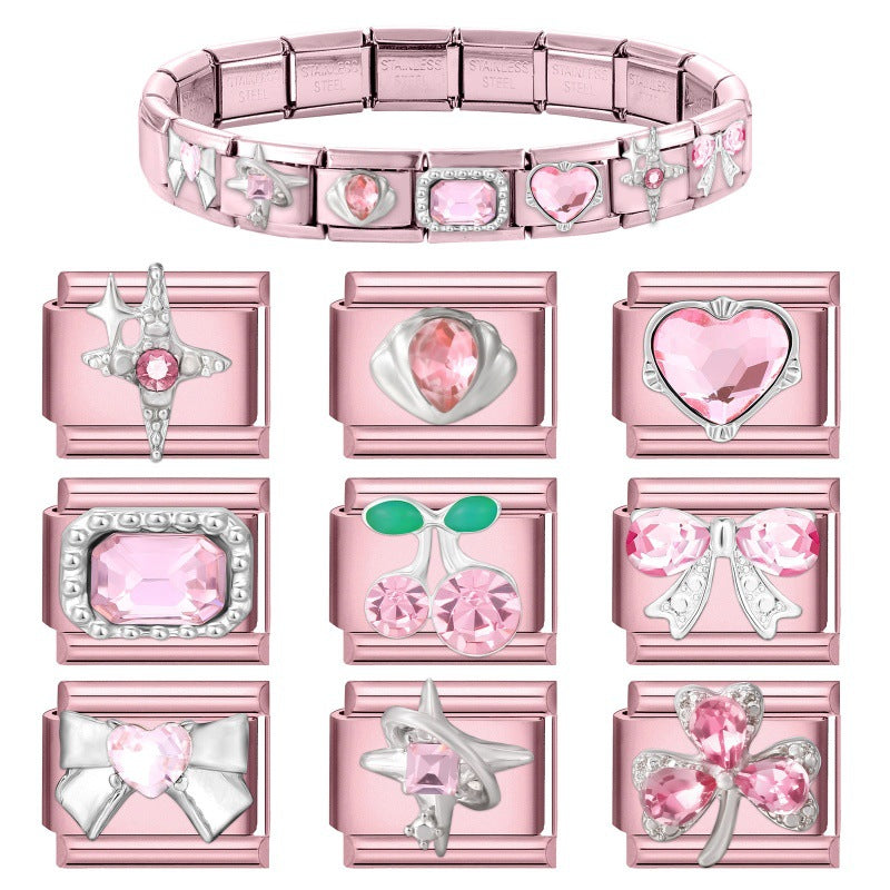 Pink Crystal Charms