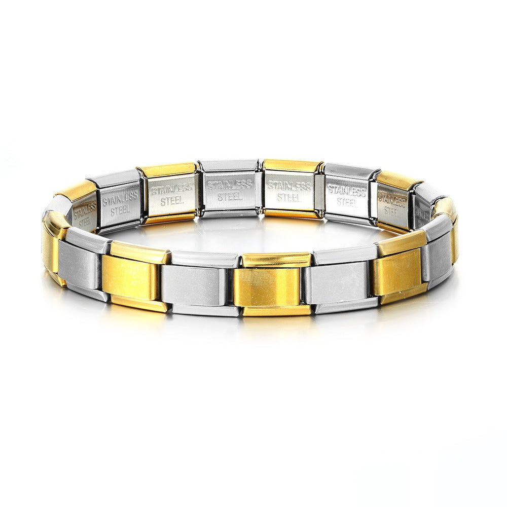Gold and Silver Checker Band