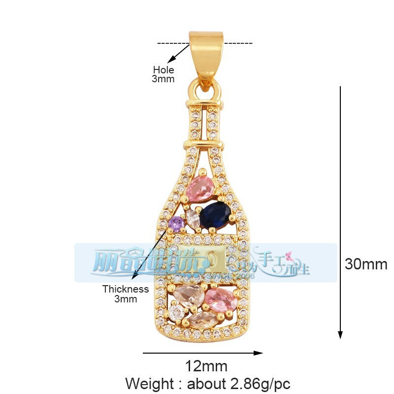 Champagne Bottle with Gems