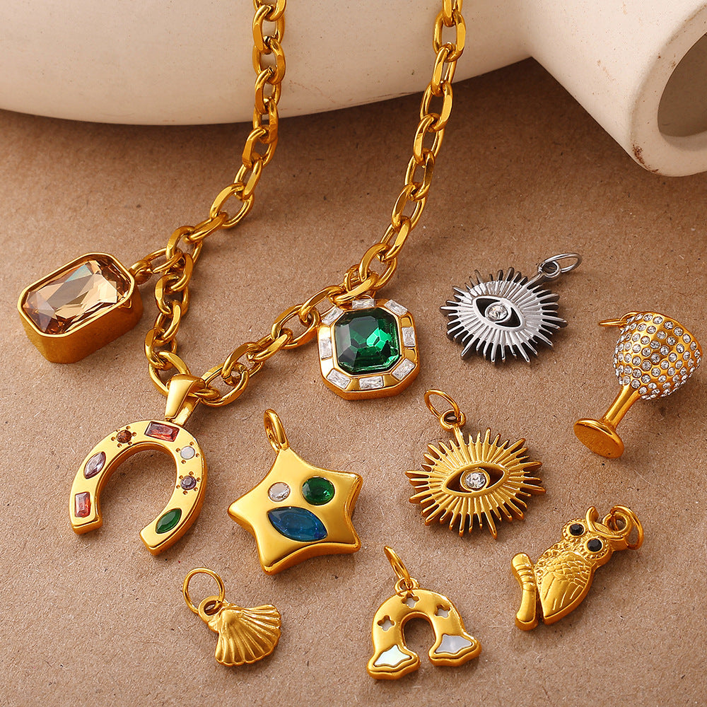 Stainless Steel Pendants, Gems and Charms