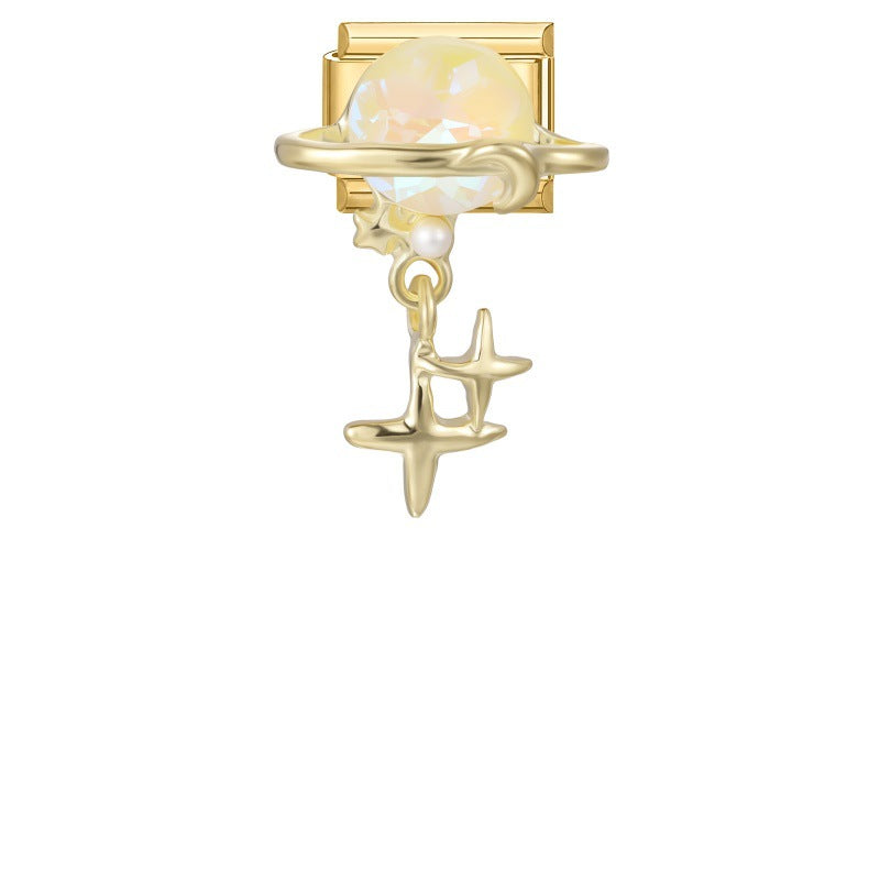 Yellow Opal Ring with Stars