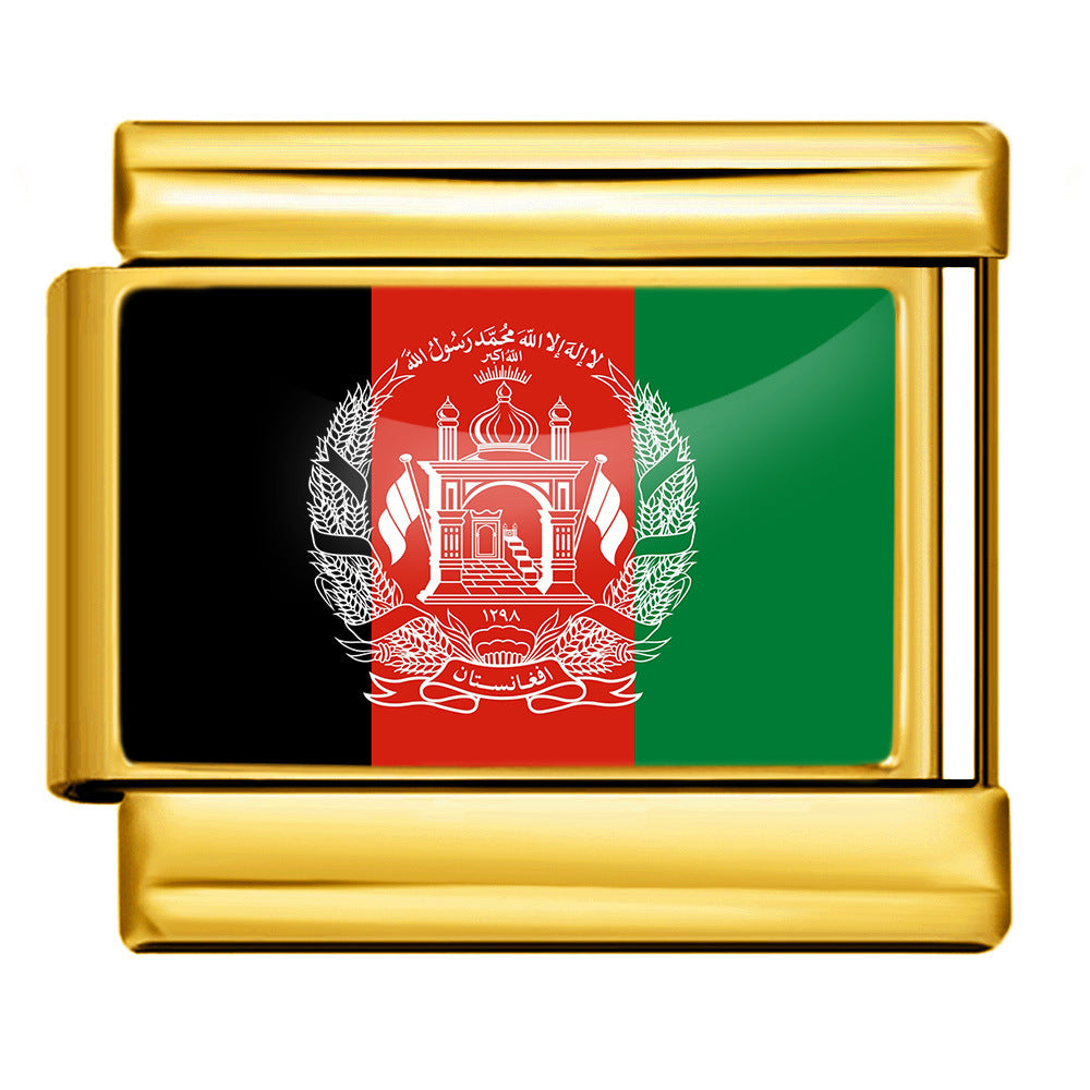 Afghanistan Flag, Gold