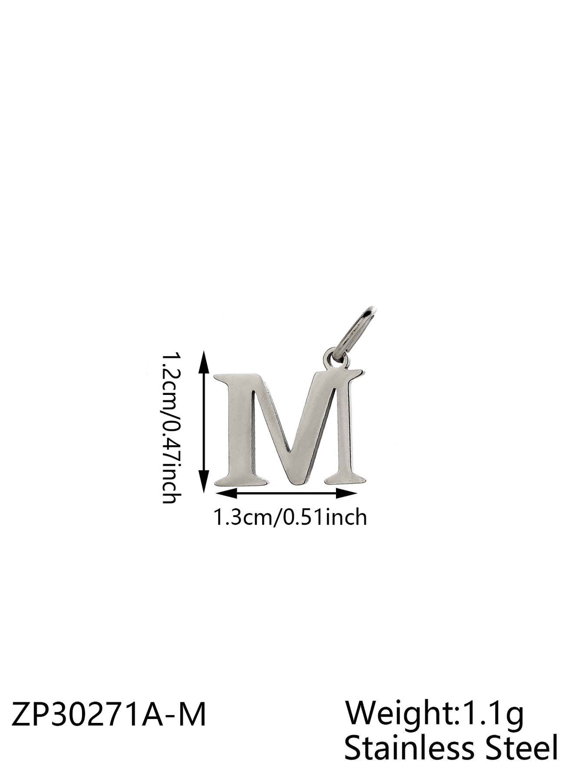 Silver Letter M