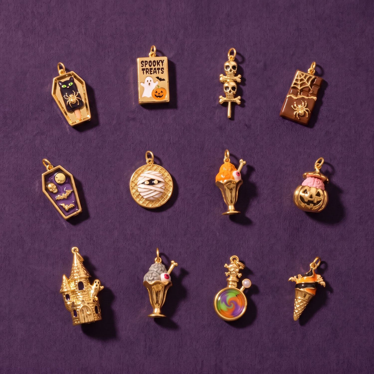 Halloween Necklace Charms with Chains