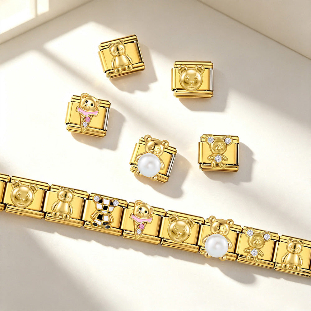 Gold Teddy Bear Charms