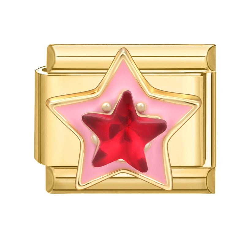 Red Star on Pink