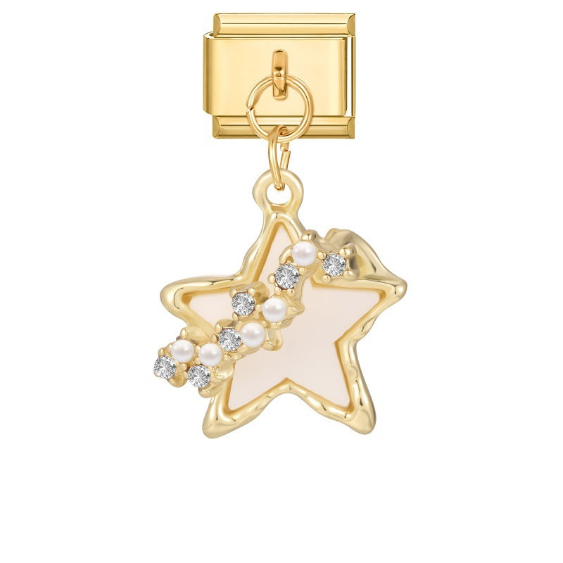 Cream Star with Pearls