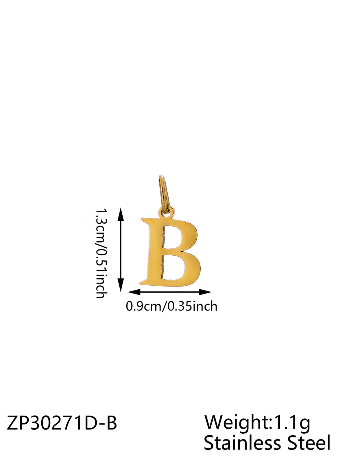 Gold Letter B