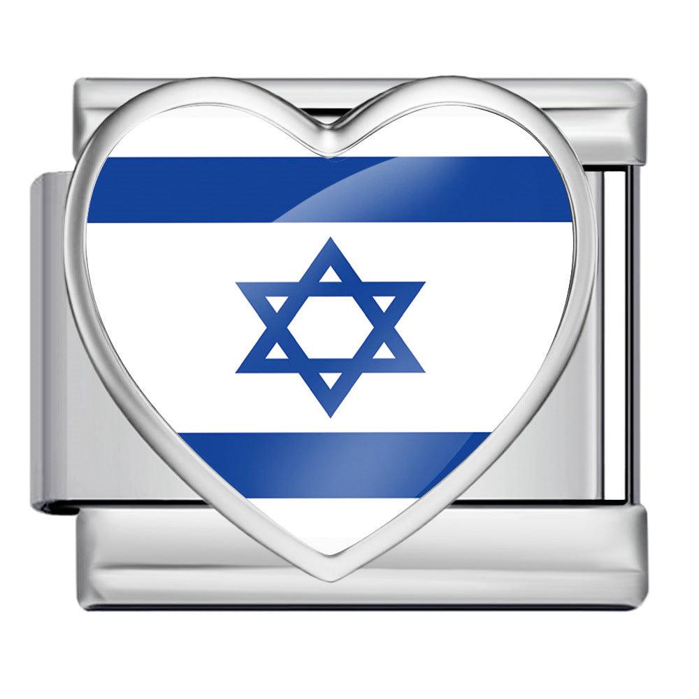 Israel Flag, Silver