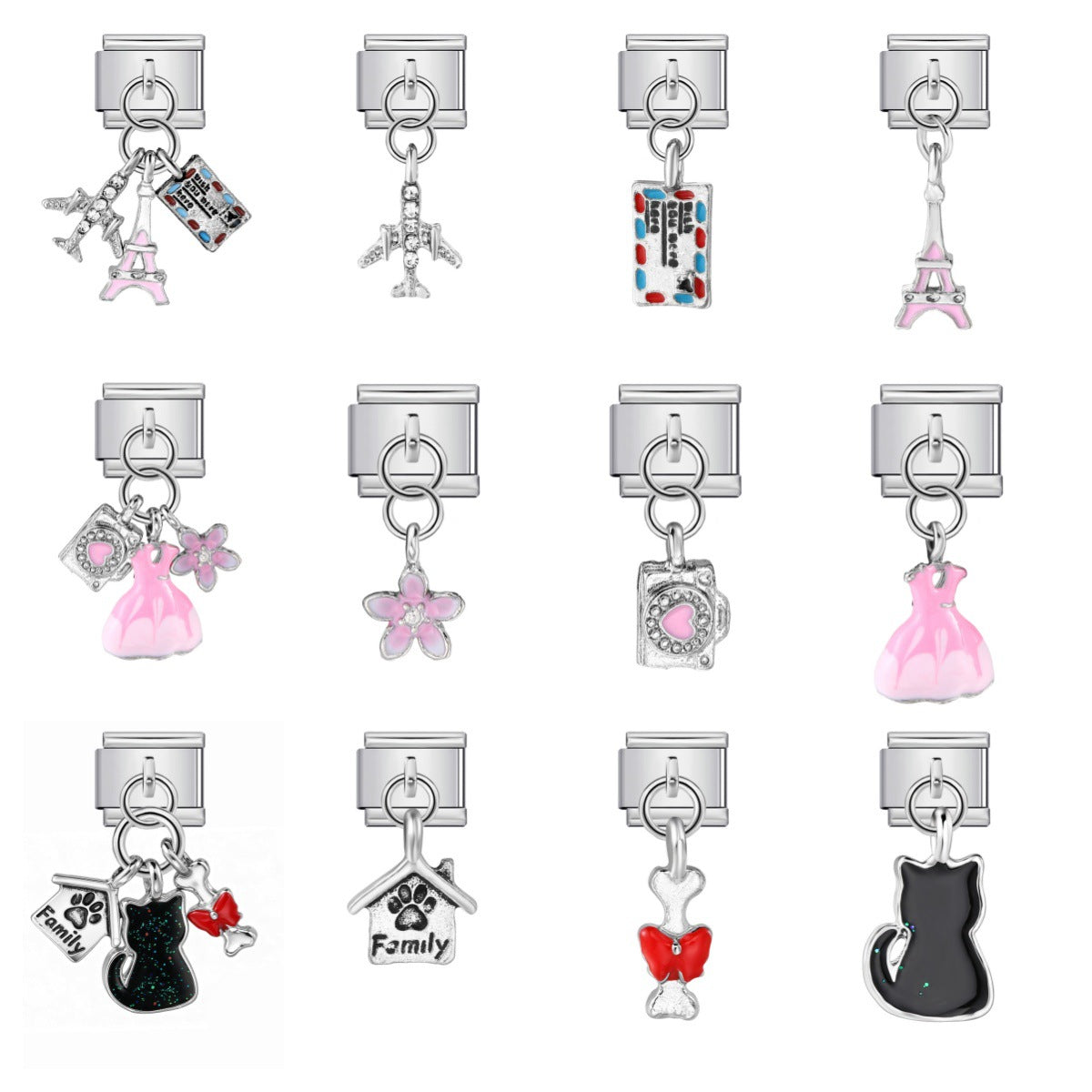 Silver Dangle Charms, Travel, Pets and Fashion