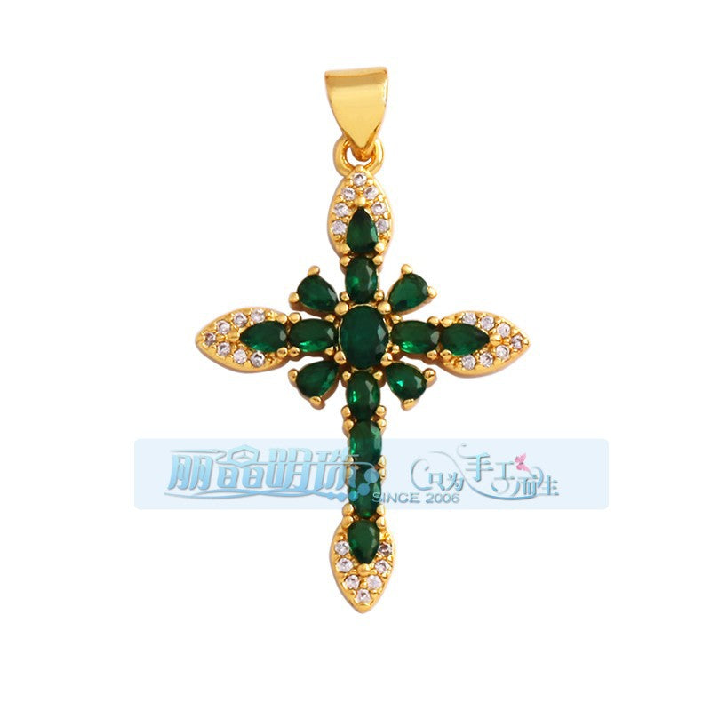 Flower Cross Green