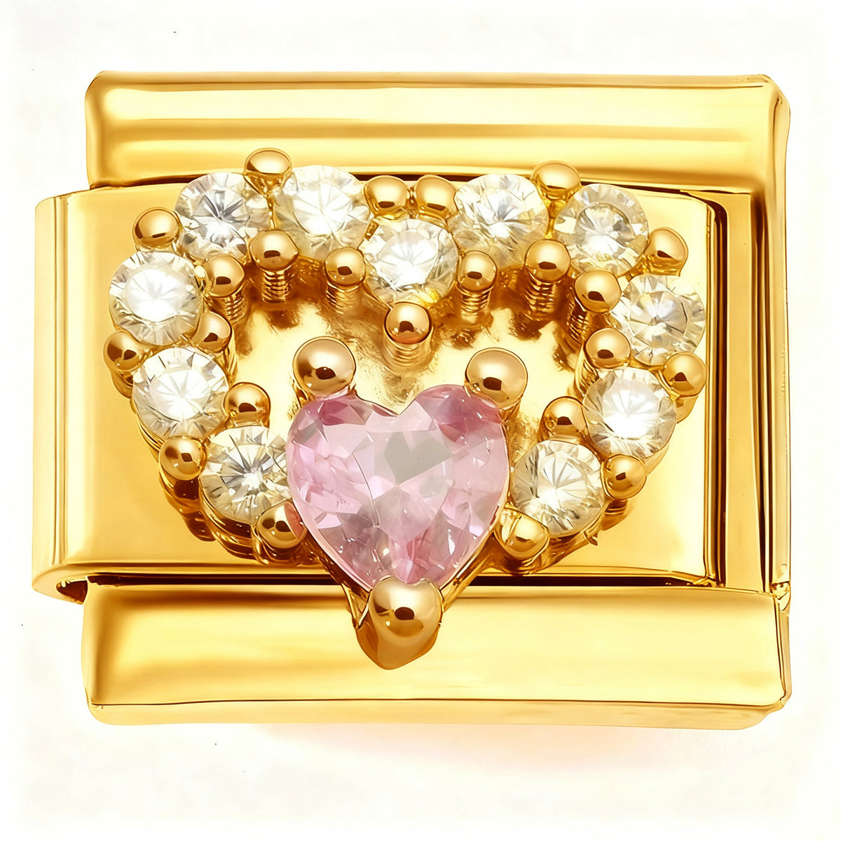 Heart Wreath with Pink Crystal