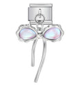 Pearl Opal Bow, Silver